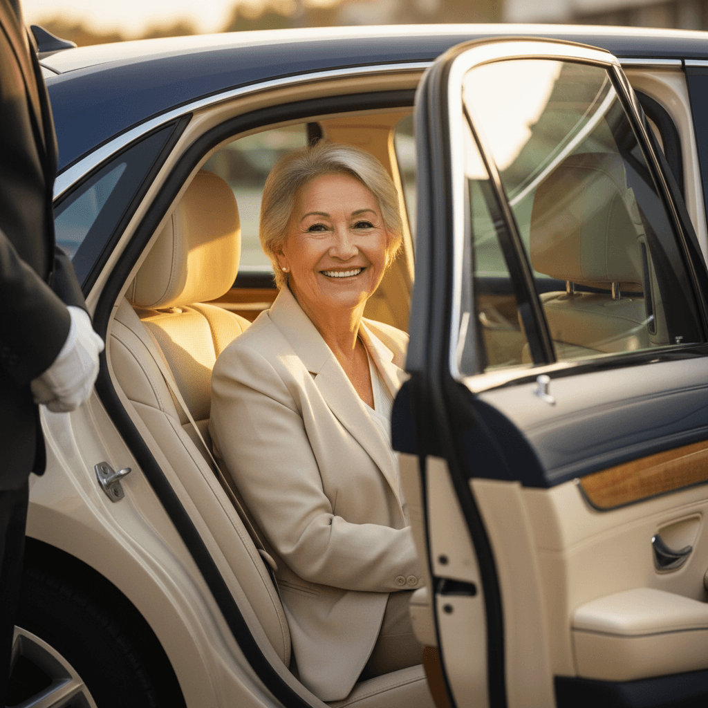 Senior passenger in comfort